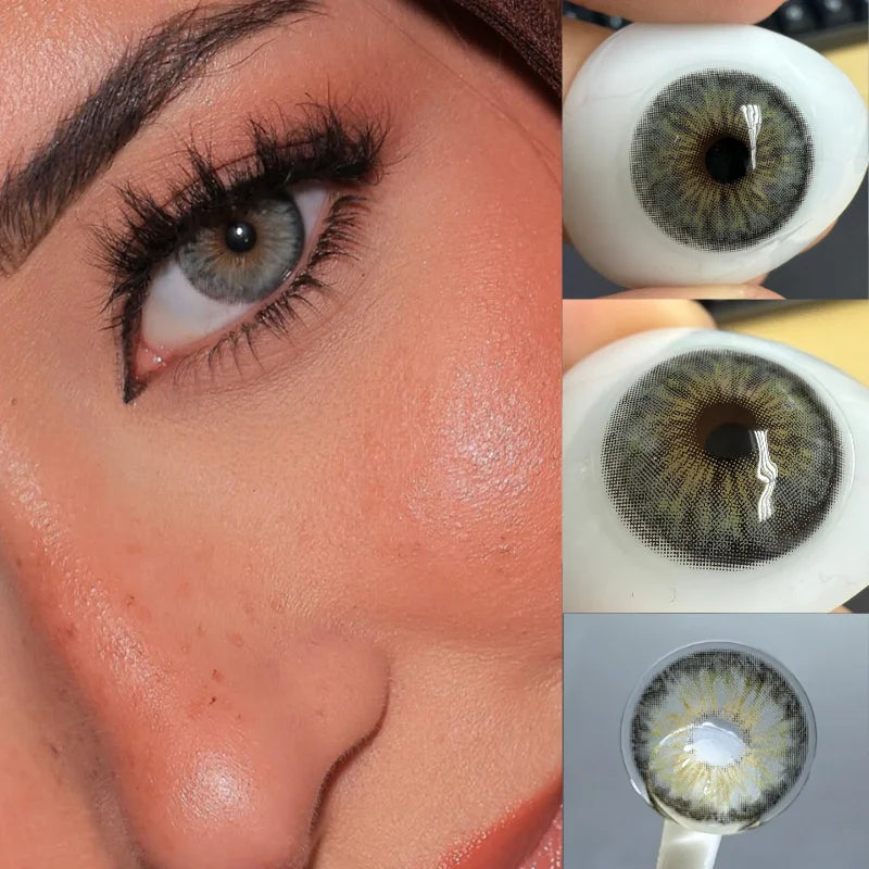 Lentes de Contacto Cleopatra Gray | Gris Natural con Borde 14.2 mm