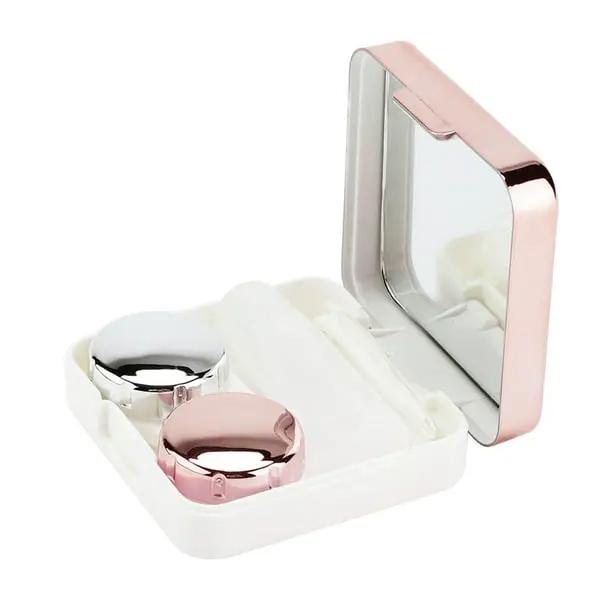 Estuche Rosa de Lujo Para Lentes De Contacto con espejo Vikeesy