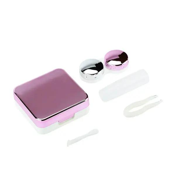 Estuche Fucsia de Lujo Para Lentes De Contacto con espejo Vikeesy