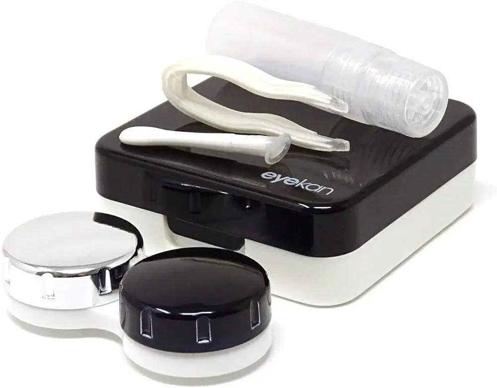 Estuche Negro de Lujo Para Lentes De Contacto con espejo Vikeesy