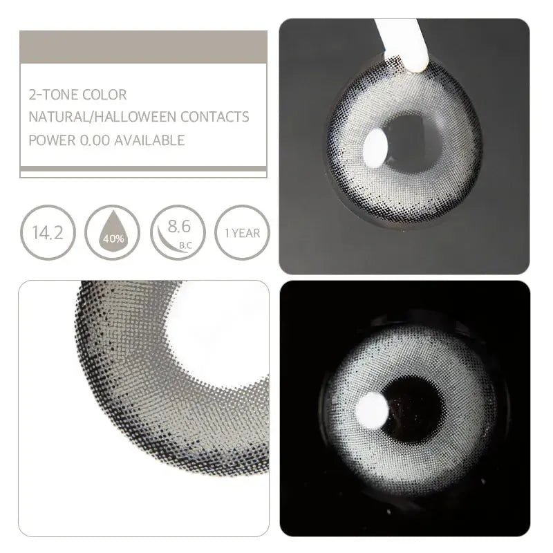 Lentes de Contacto X-Gray Portal | Gris Intenso y Moderno 14.2 mm Vikeesy