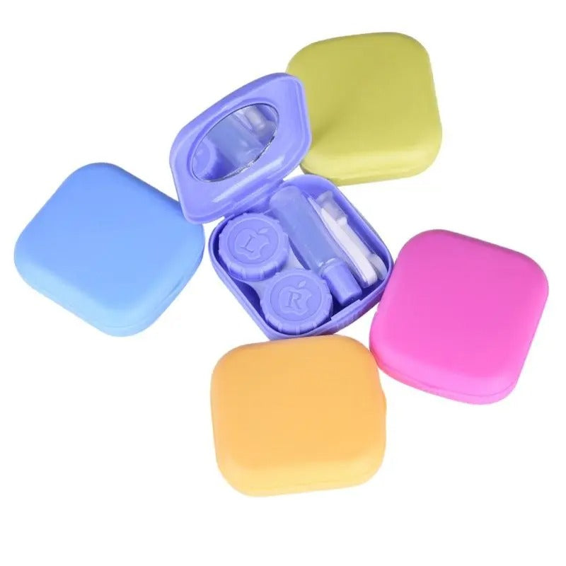 Estuche Para Lentes De Contacto con espejo Amarillo