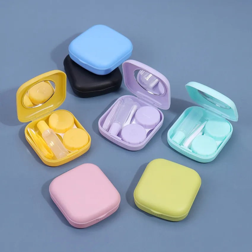 Estuche Para Lentes De Contacto con espejo Amarillo