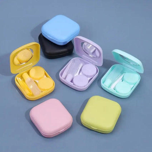 Estuche Para Lentes De Contacto con espejo Amarillo Vikeesy