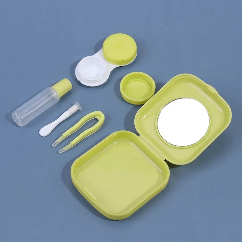 Estuche Para Lentes De Contacto con espejo Amarillo