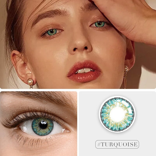 Lentes de Contacto Con Borde Turquesa