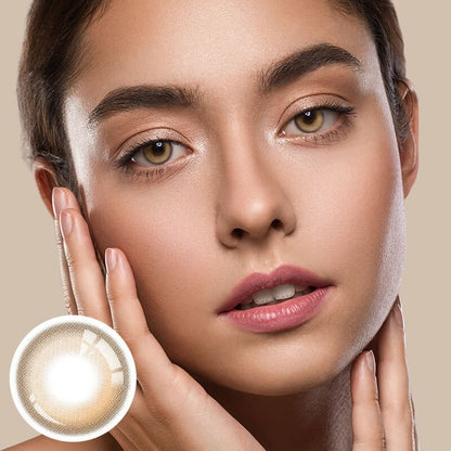 Lentes de Contacto Caramel Pudding | Marrón Cálido 14.5 mm