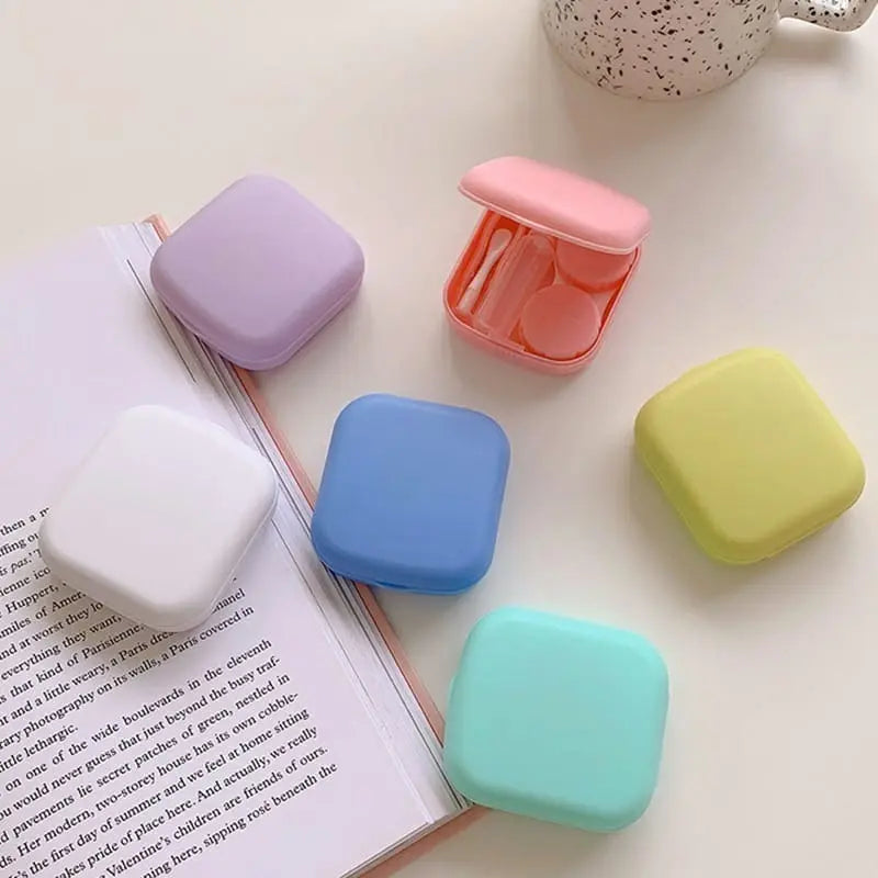 Estuche Para Lentes De Contacto con espejo Blanco