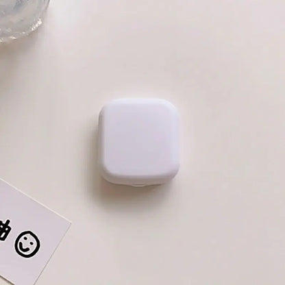 Estuche Para Lentes De Contacto con espejo Blanco