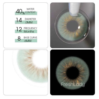 Lentes de Contacto Molly Green | Efecto Verde Natural 14.0 mm