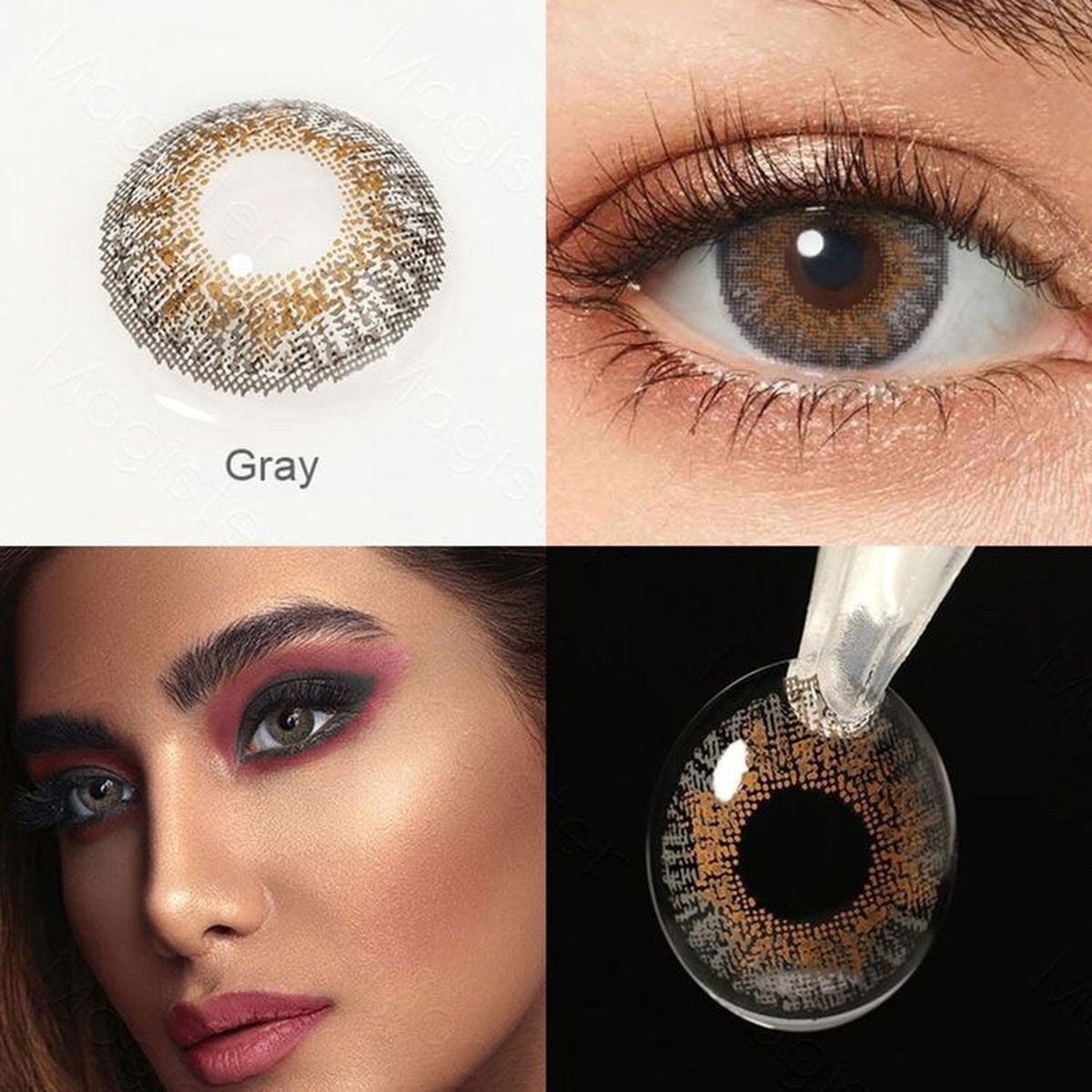 Lentes de Contacto Con Borde Gray | Gris Natural 14.2 mm