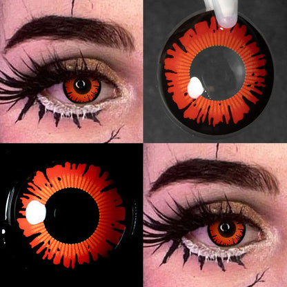 Lentes de Contacto Red Wizard | Rojo Intenso Efecto Hechicero 14.5 mm - Vikeesy