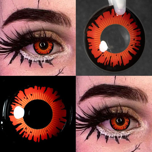Lentes de Contacto Red Wizard | Rojo Intenso Efecto Hechicero 14.5 mm - Vikeesy