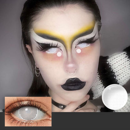 Lentes de Contacto White Mesh | Efecto Blanco Total 14.5 mm