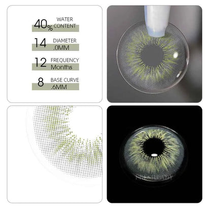 Lentes de Contacto Sun Kissed Bella | Verde Luminoso Natural 14 mm
