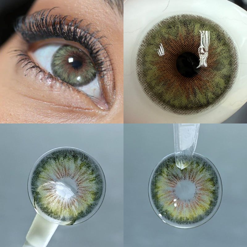 Lentes de Contacto Cleopatra Green | Verde Dorado Impacto 14.2 mm