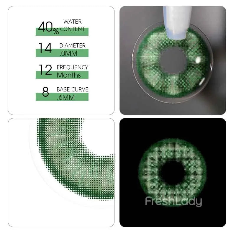 Lentes de Contacto E-Blink Green | Verde Intenso 14 mm