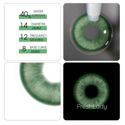 Lentes de Contacto E-Blink Green | Verde Intenso 14 mm