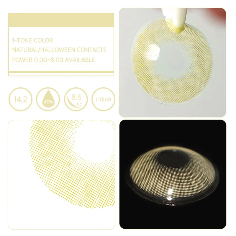 Lentes de Contacto Polar Lights Yellow Green | Mirada Intensa 14.2 mm