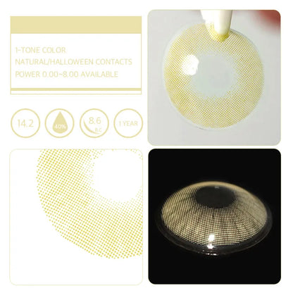 Lentes de Contacto Polar Lights Yellow Green | Mirada Intensa 14.2 mm