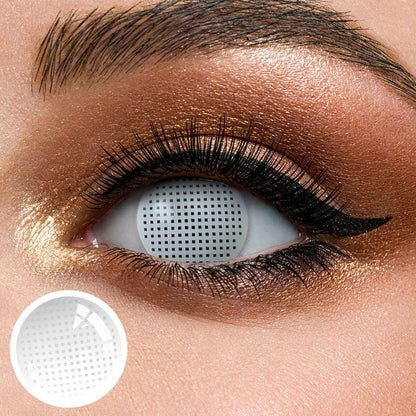 Lentes de Contacto White Mesh | Efecto Blanco Total 14.5 mm